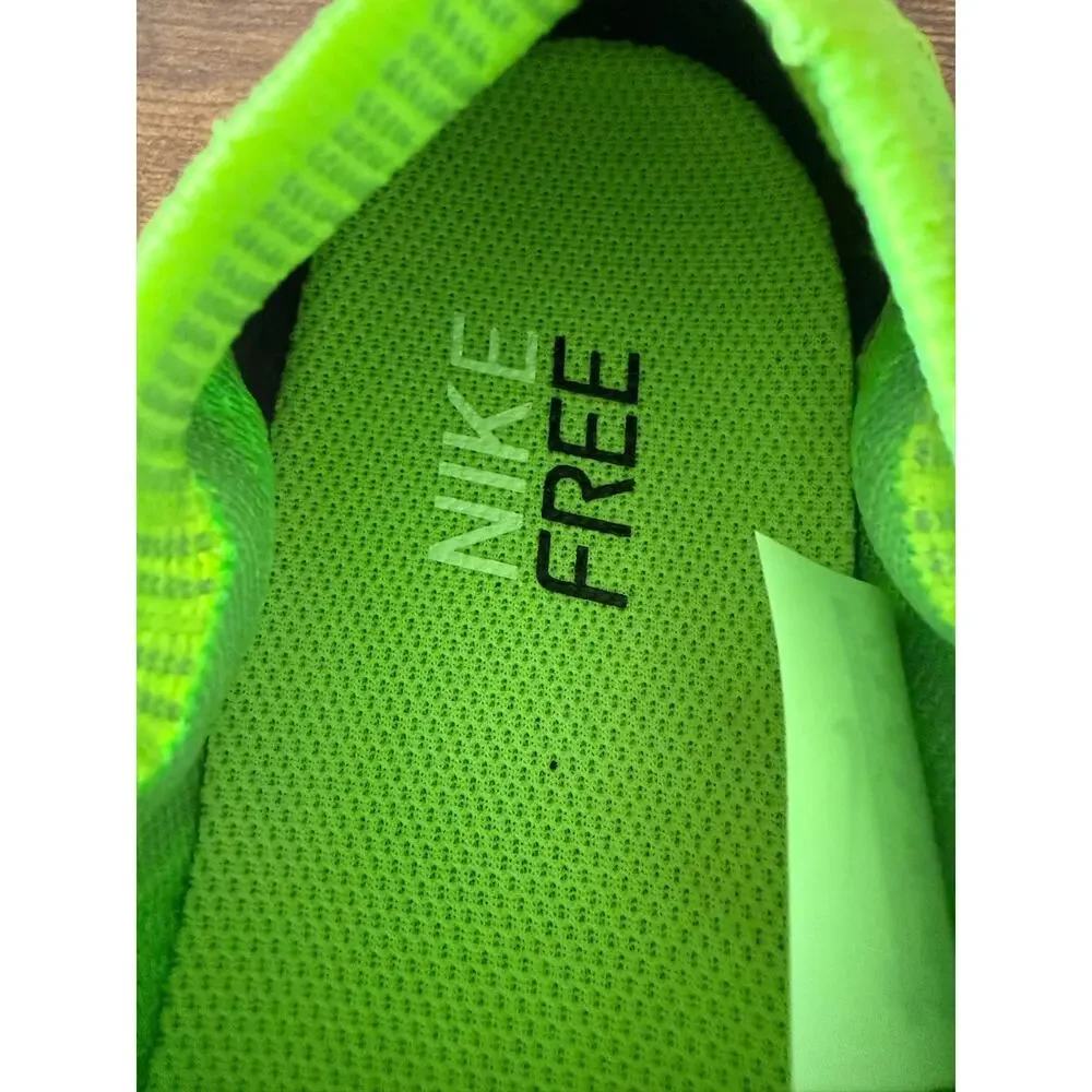 Men’s Nike Free Flyknit+ Volt/Electric Green/Wolf Grey Size 9.5 615805-713 EUC